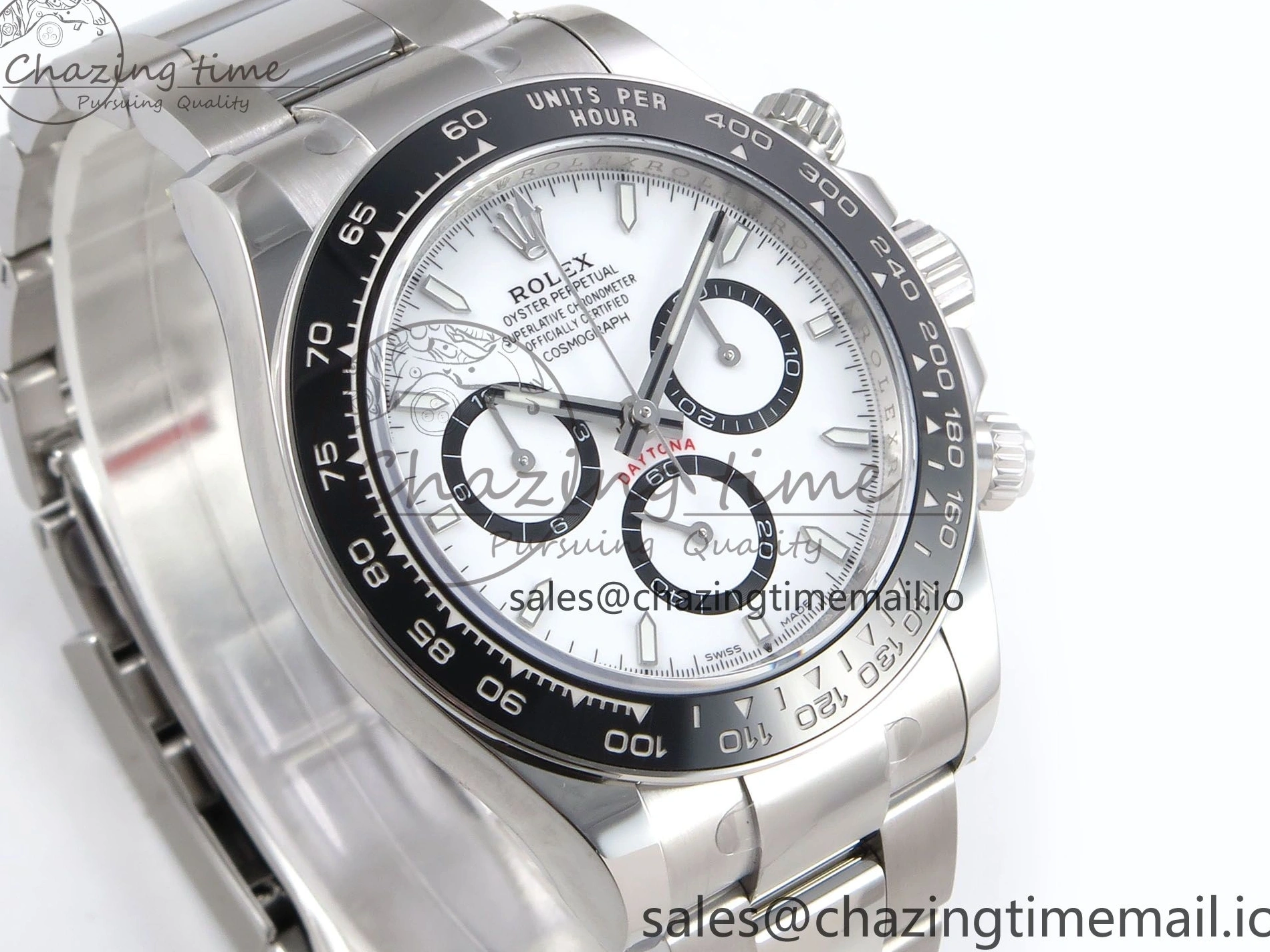 AAA Replica Watches SS SA EWEF 126500 Best White Dial Youthful Bracelet on Steel 1181 Edition Daytona 1:1 904L 0106